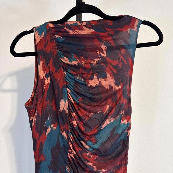 Ulla Johnson Printed Sleeveless Livia Dress w/ Side Ruching (Sz: P or 00/0) $520 - Picture 3 of 14